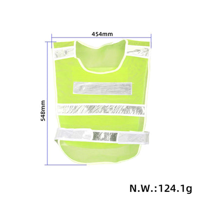 Vert fluorescent réfléchissant vest avec fishing net appearance