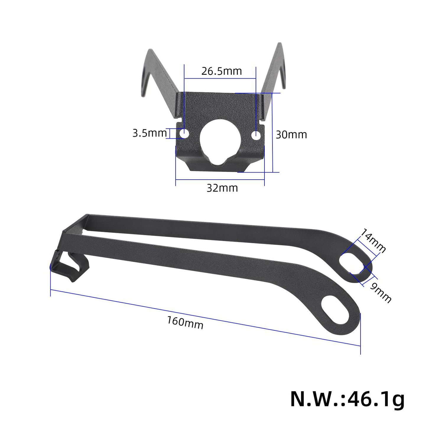 Gris 8.5 &10 inch metal bracket of garde-boue arrière pour Xiaomi pro trottinette
