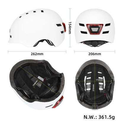 Blanc M size casque avec light