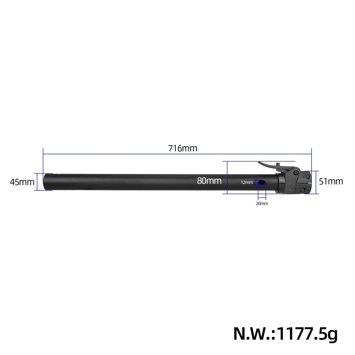 Guidon Supporting Rod pliable Pole Base pour Xiaomi 4 Pro trottinette