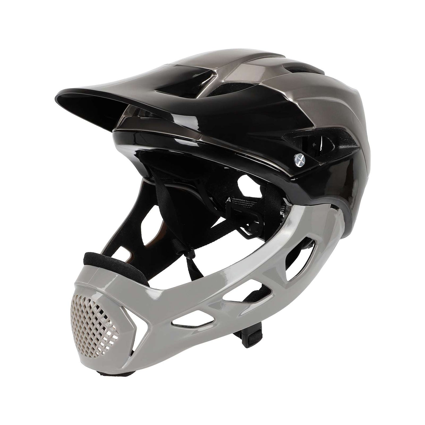 Noir et gris detachable tout-terrain casque