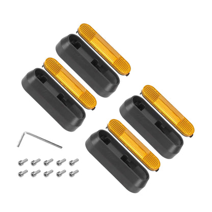 4 pcs reinforced refitting gris decorative shells+jaune catadioptre bars pour MI3 M365 1S Pro Pro2 Lite