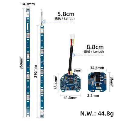 Ninebot trottinette round BMS plate set (4 pieces)