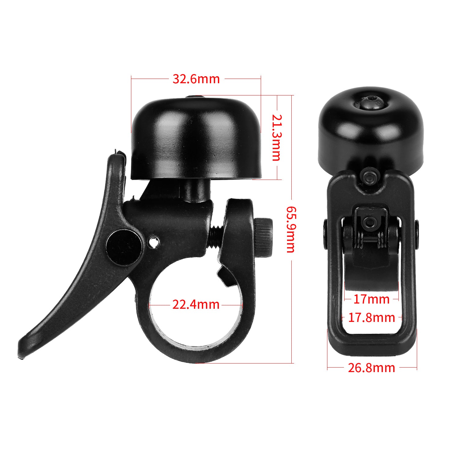 Noir ring bell pour Xiaomi M365 trottinette