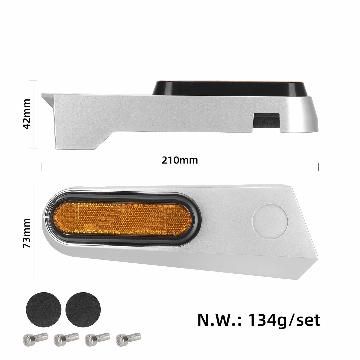 1 lot de Mi 5 Pro roue arrière trim cover avec catadioptre et vis