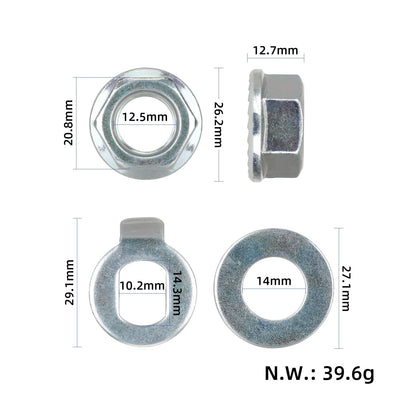 14mm bolt avec nut pour Kukirin G2/G3/G4 motor