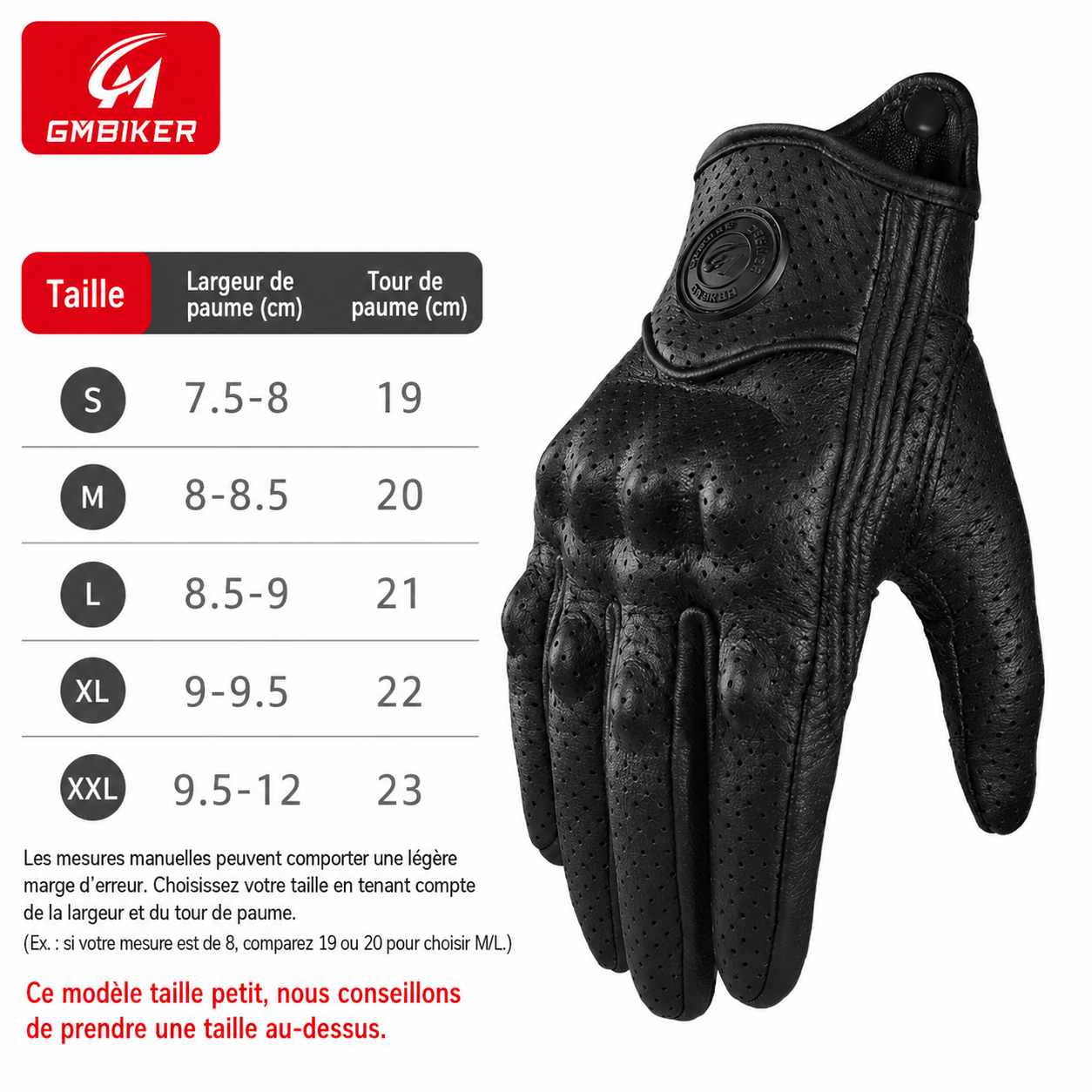 GM Bikers, gants en vrai mouton, quatre saisons, coupe-vent, protection respirante contre les chutes