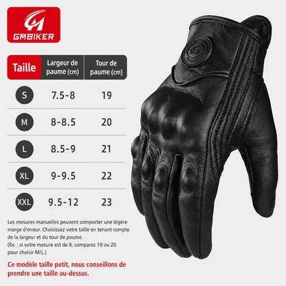 GM Bikers, gants en vrai mouton, quatre saisons, coupe-vent, protection respirante contre les chutes