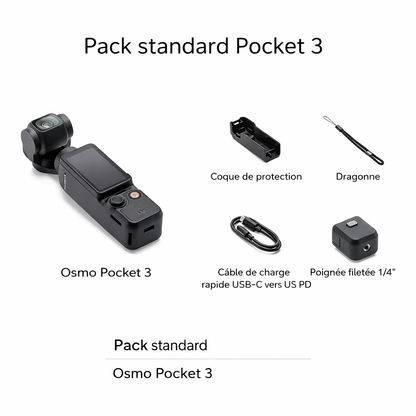 DJI Pocket 3 caméra cardan caméra d’action gimbable caméra vlog caméra vlog