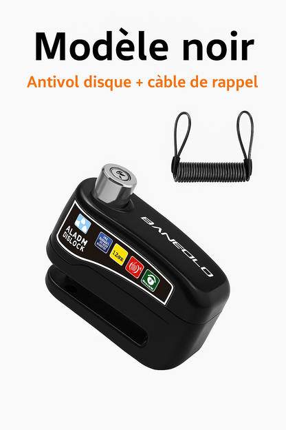 Verrou de frein à disque pour moto, vélo de montagne, alarme antivol, alliage de vélo électrique