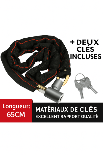 Serrure de vélo, serrure de véhicule électrique, serrure à chaîne antivol, serrure de vélo de montagne, allongée et épaissie, serrure de moto, serrure de porte