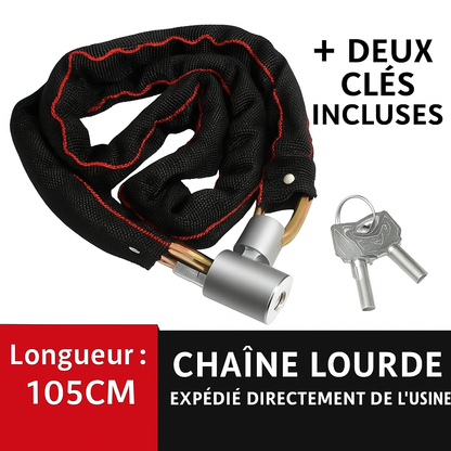 Serrure de vélo, serrure de véhicule électrique, serrure à chaîne antivol, serrure de vélo de montagne, allongée et épaissie, serrure de moto, serrure de porte