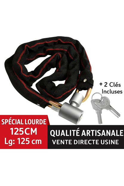 Serrure de vélo, serrure de véhicule électrique, serrure à chaîne antivol, serrure de vélo de montagne, allongée et épaissie, serrure de moto, serrure de porte