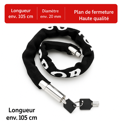 Serrure de vélo, serrure de véhicule électrique, serrure à chaîne antivol, serrure de vélo de montagne, allongée et épaissie, serrure de moto, serrure de porte