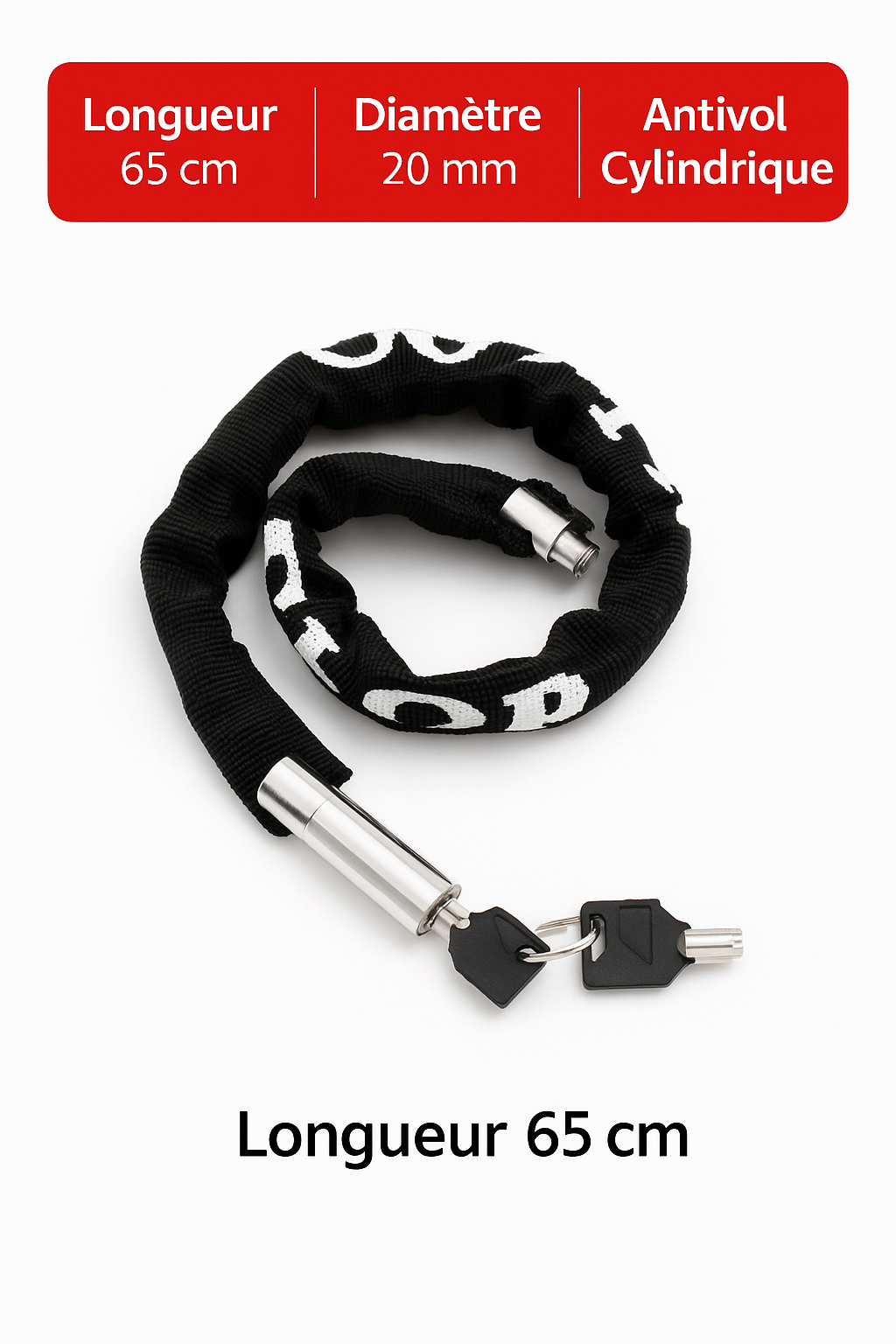 Serrure de vélo, serrure de véhicule électrique, serrure à chaîne antivol, serrure de vélo de montagne, allongée et épaissie, serrure de moto, serrure de porte
