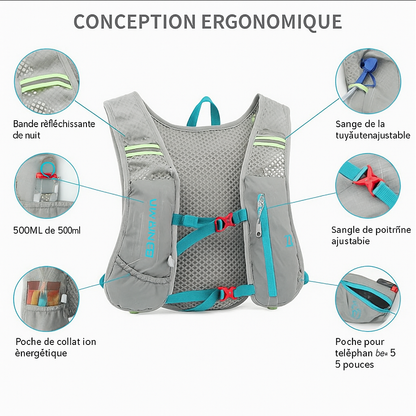 Sac à dos de course sur sentier Marathon en plein air, léger, randonnée, petit sac d'alpinisme professionnel