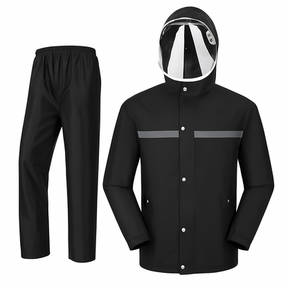 Veste anti-pluie, ensemble pantalon de pluie, vêtements pour adultes, conduite en vélo électrique, épaissie réfléchissante à double couche sur tout le corps