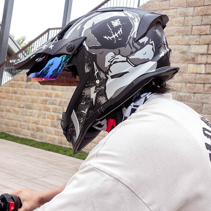 Casque de rallye tout terrain multifonctionnel double lentille