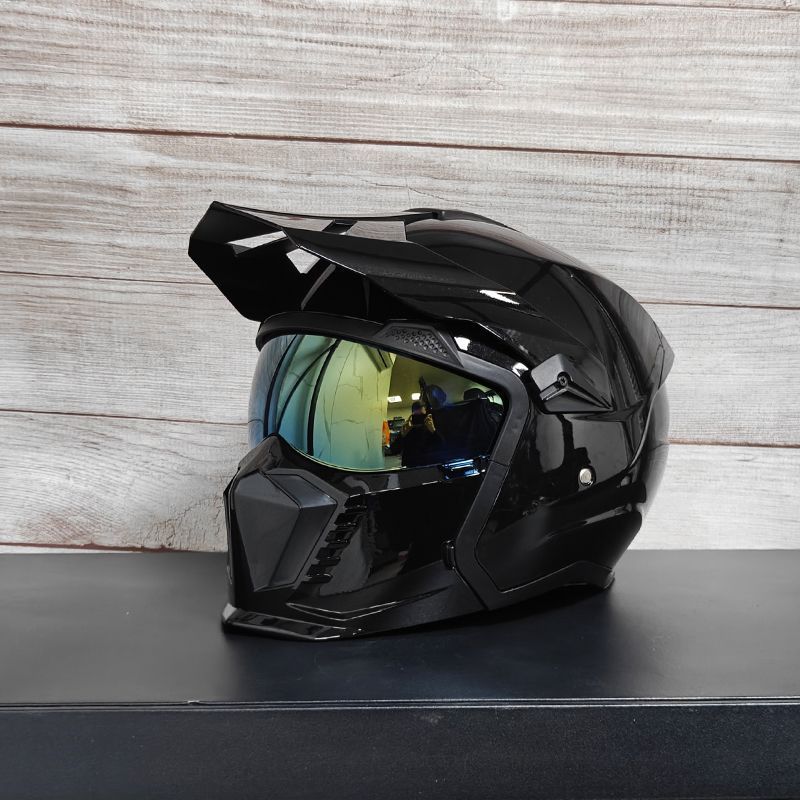 Casque combiné Street Fighter Casque de moto Casque rétro pour hommes et femmes  3C Certifié