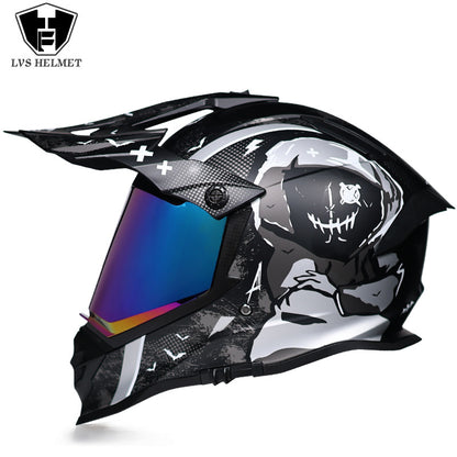 Casque de rallye tout terrain multifonctionnel double lentille