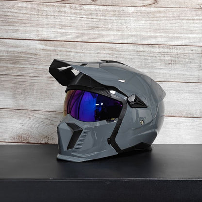 Casque combiné Street Fighter Casque de moto Casque rétro pour hommes et femmes  3C Certifié