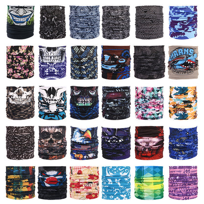 Masque de cyclisme foulard col chaud accessoire de Halloween crâne versatile foulard visage foulard magique