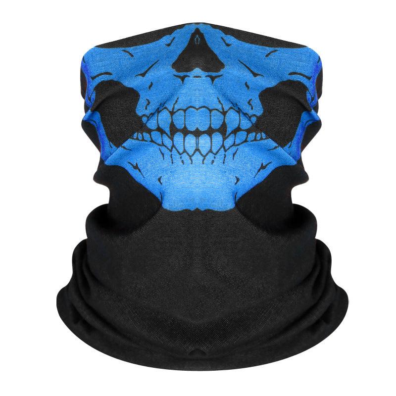 Masque de cyclisme foulard col chaud accessoire de Halloween crâne versatile foulard visage foulard magique