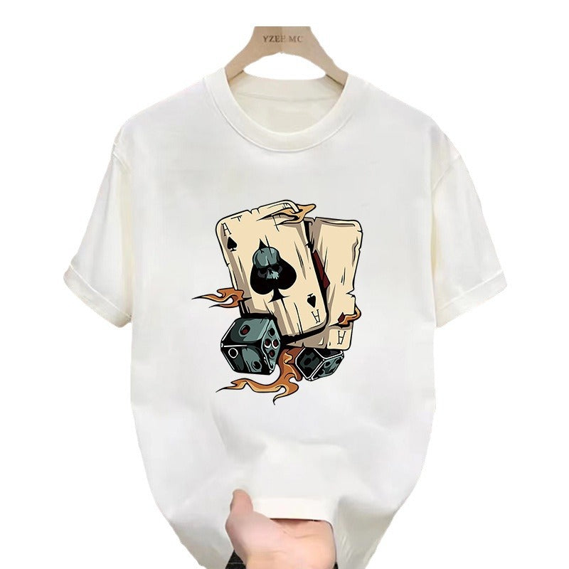 T-shirt américain à manches courtes à motifs