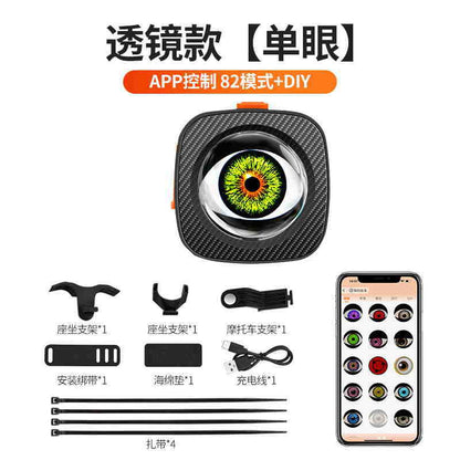 Lumière Oeil du Diable Vélo Moto Voiture électrique Lumière Décorative Contenu Personnalisé Écran unique Exportation de double écran