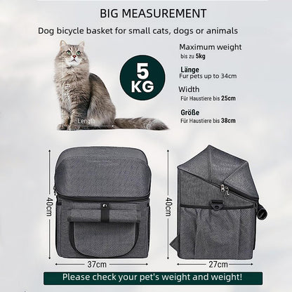 Sac de voiture à dégagement rapide pour animaux de compagnie, sac pour chat, sac à dos, sac spatial, fournitures pour animaux de compagnie, sac de vélo pliable portable