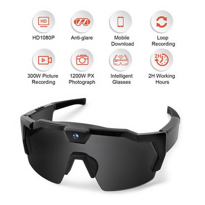Lunettes de soleil, appareil photo, enregistrement sportif, appareil photo, enregistreur intelligent pour le cyclisme en plein air