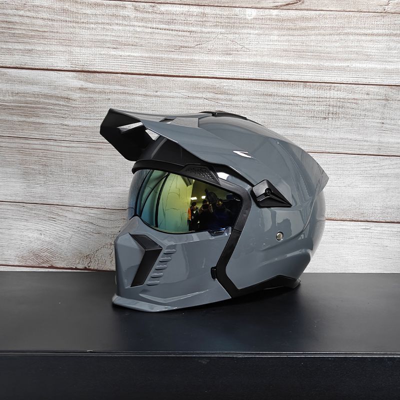 Casque combiné Street Fighter Casque de moto Casque rétro pour hommes et femmes  3C Certifié
