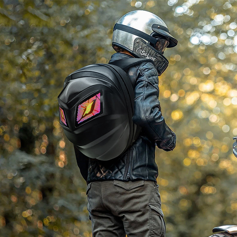 Sac de cyclisme de cycliste noir nouveau de bord croisé Sac de moto LED Sac imperméable pour casque de moto