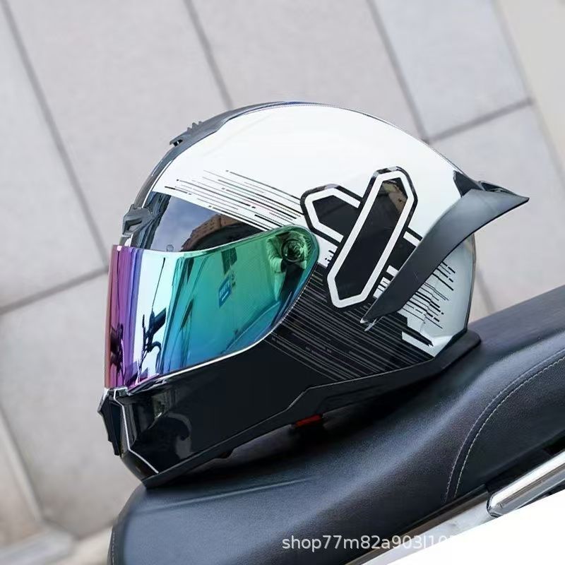 AXOR casques moto casques homme et femme protection solaire été moto jusqu'à la personnalité grand aileron fente arrière sécurité Bluetooth