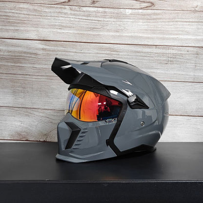 Casque combiné Street Fighter Casque de moto Casque rétro pour hommes et femmes  3C Certifié