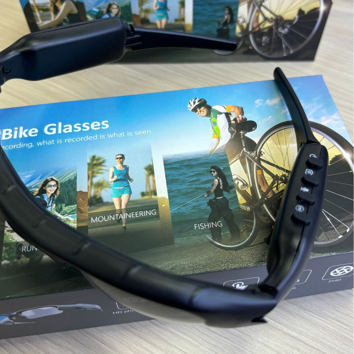 Nouvelles lunettes de conduite sportives stéréo avec carte sans fil pour le sport et nouvelles lunettes intelligentes pour l'audio , lunettes de conduite avec carte sans fil