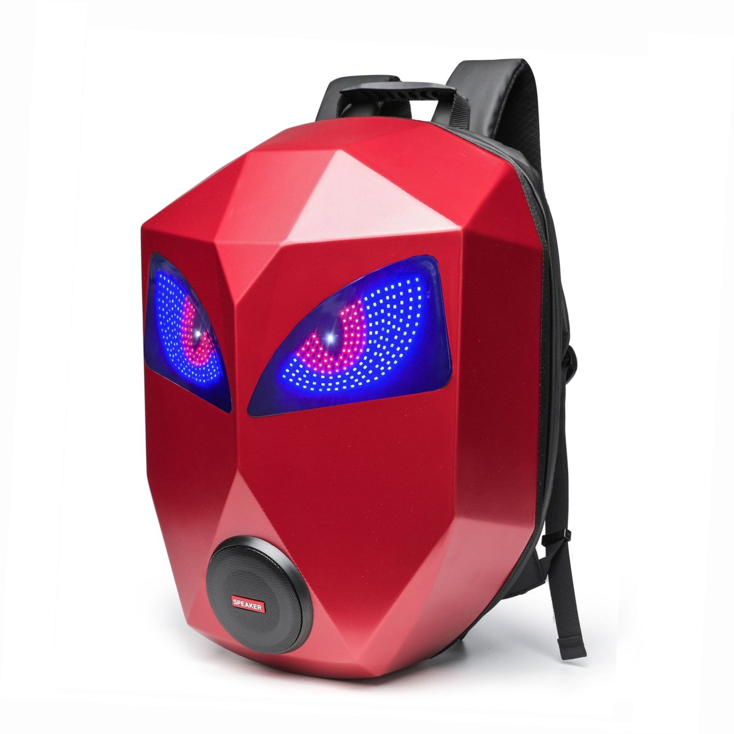 Le sac à dos Iron Man Cycling avec haut-parleur LED est conçu pour les passionnés de cyclisme, avec une coque extensible et un tissu polyester