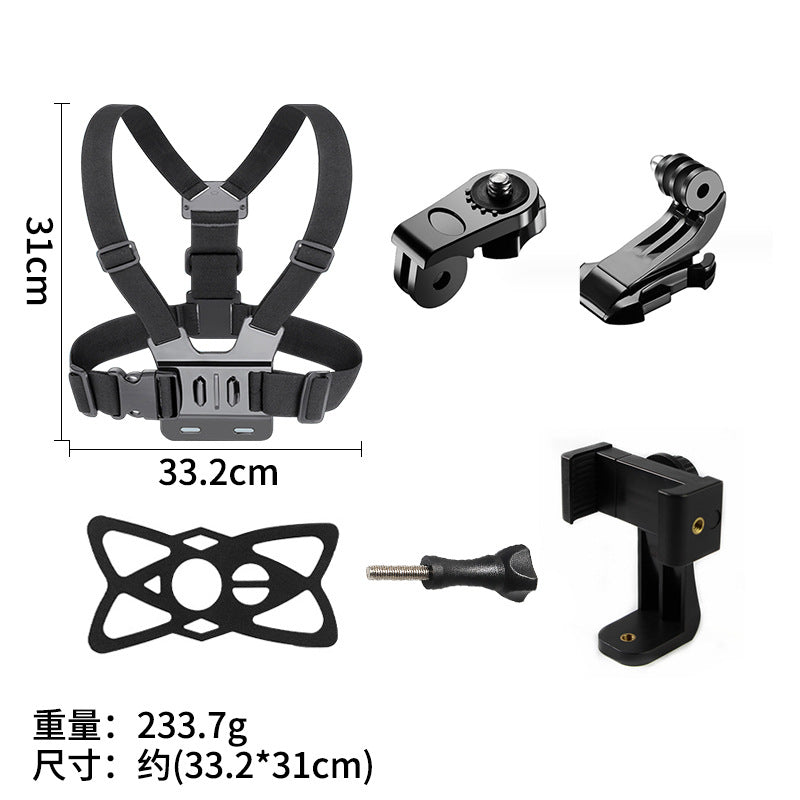 Support de tir sur la poitrine de la caméra d'action GoPro Vista en première personne de tir en direct Support pour téléphone de cyclisme