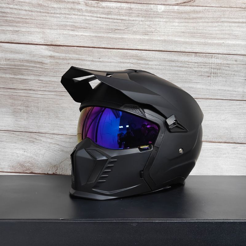 Casque combiné Street Fighter Casque de moto Casque rétro pour hommes et femmes  3C Certifié