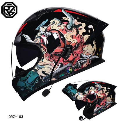 Casque certifié 3C, casque Bluetooth complet pour hommes et femmes, quatre saisons, grand aileron arrière. Contactez notre service achat tplmshop pour choisir la visière.