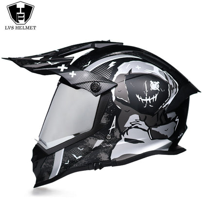 Casque de rallye tout terrain multifonctionnel double lentille