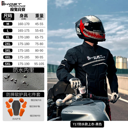 Combinaison de moto Devil Race pour homme, combinaison d'hiver coupe-vent, chaude et imperméable, veste de course décontractée