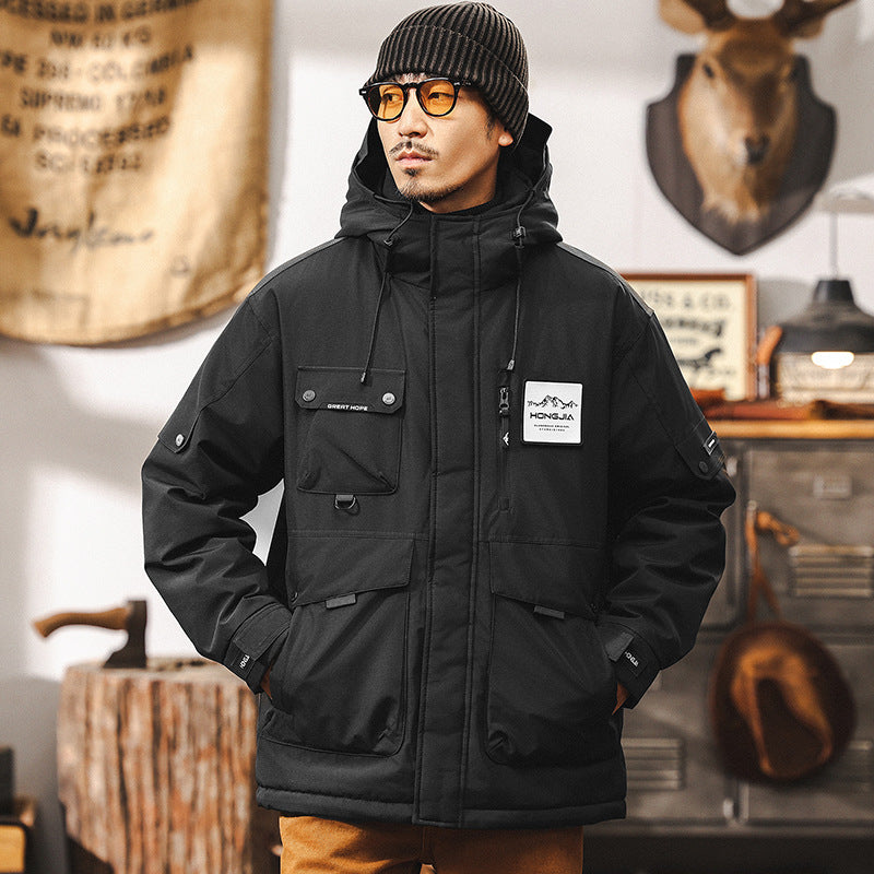 Veste en plumon de graphène vintage américain pour homme hiver en plein air style fonctionnel veste automne et hiver pour homme