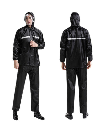 Veste anti-pluie, ensemble pantalon de pluie, vêtements pour adultes, conduite en vélo électrique, épaissie réfléchissante à double couche sur tout le corps