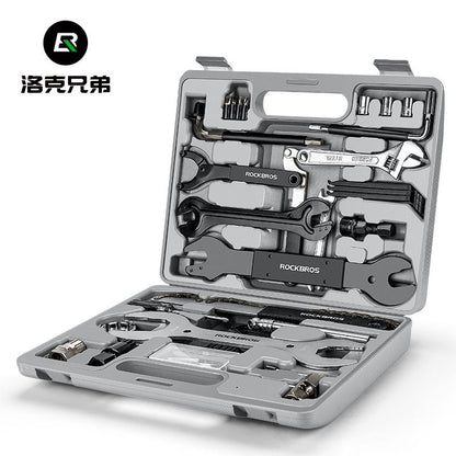 Boîte à outils de réparation de vélos Rock Brothers Clé Ensemble de réparation de pneus Réparation de vélo de route Équipement d'entretien de vélo de montagne