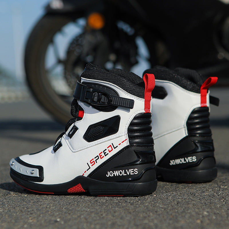 Bottes de cyclisme imperméables et résistantes à l'abrasion. Chaussures de moto pour homme et femme. Bottes de moto Voyage en moto Off-Road Rally Knight