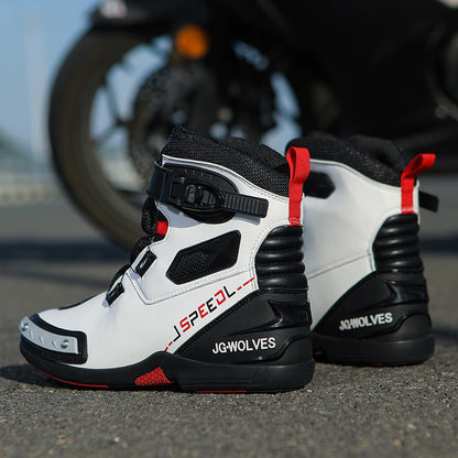 Bottes de cyclisme imperméables et résistantes à l'abrasion. Chaussures de moto pour homme et femme. Bottes de moto Voyage en moto Off-Road Rally Knight