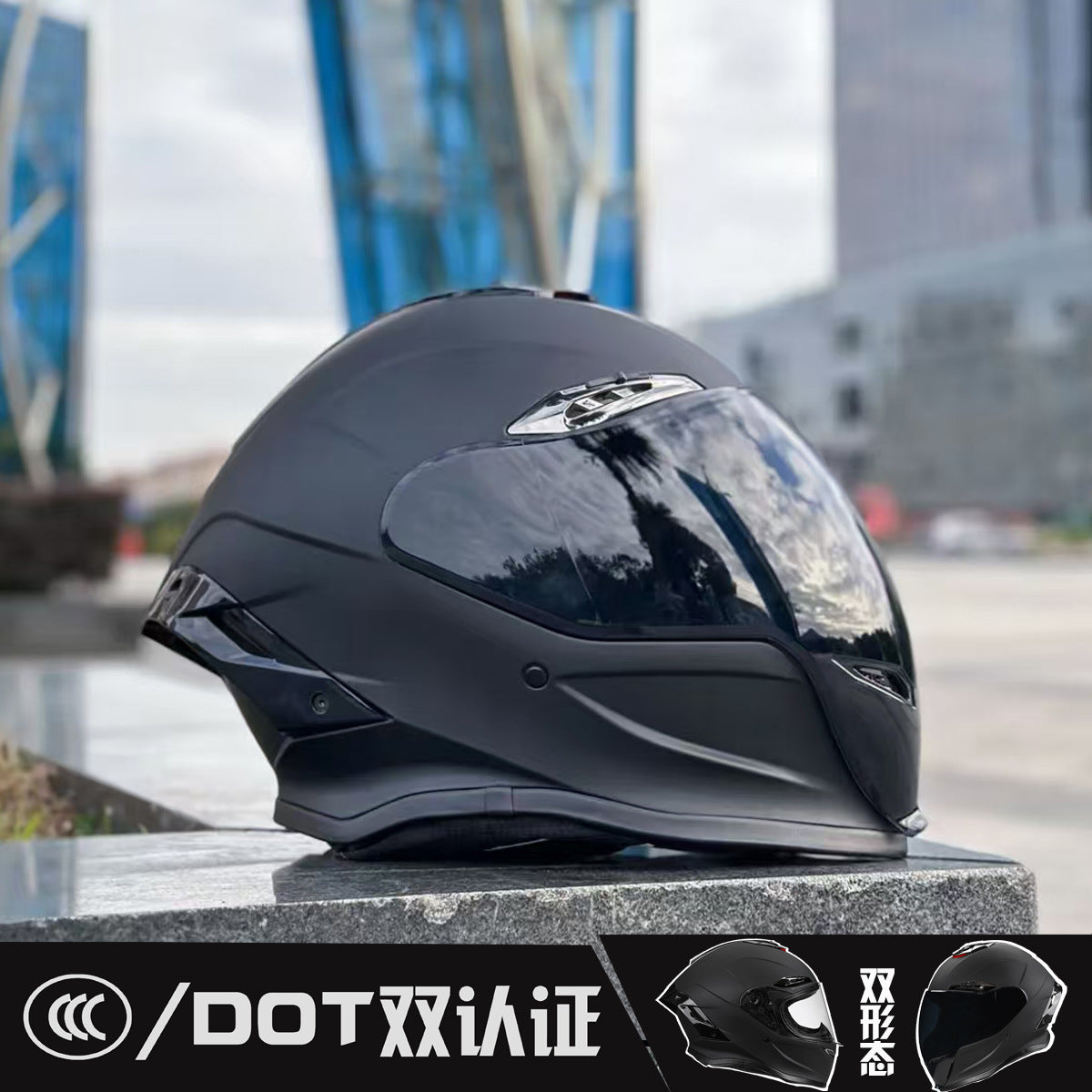 Casque NBTK certification DOT casque de moto à visière longue et courte