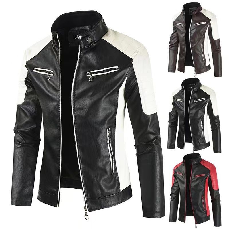 Veste en simili cuir, mince pour rester chaud