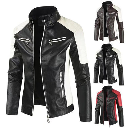 Veste en simili cuir, mince pour rester chaud